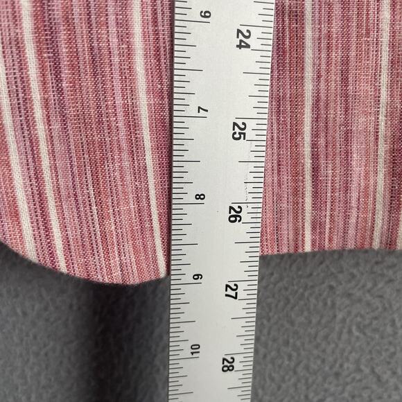 Dalia Blazer Womens Medium Pink White Striped Linen Cotton Tailored Jacket Suit - Picture 13 of 13